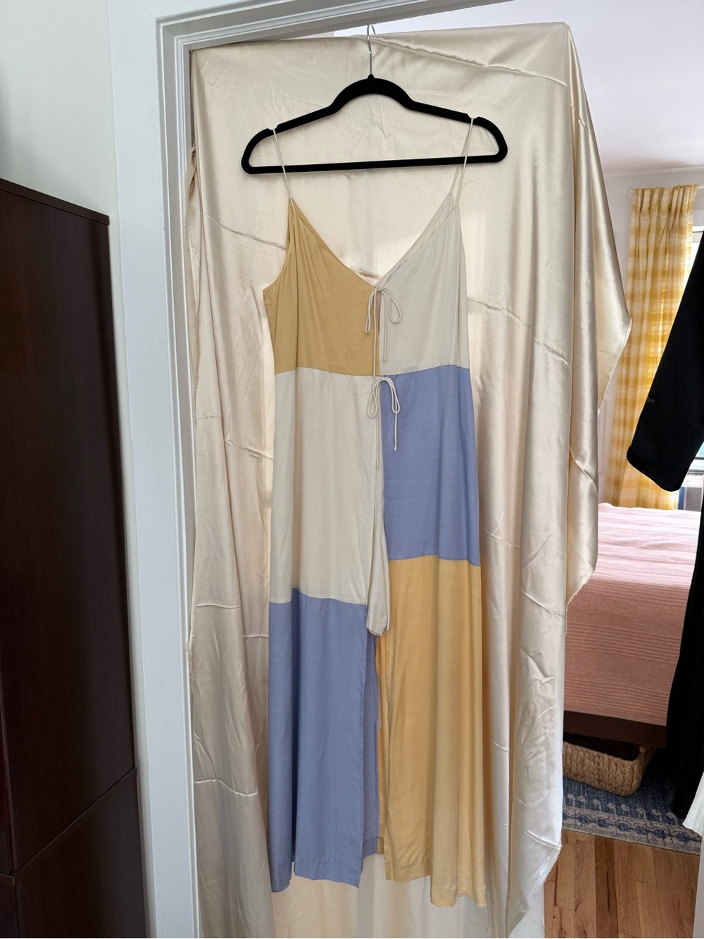 Rebecca Taylor Colorblock Spaghetti Strap Maxi Dress